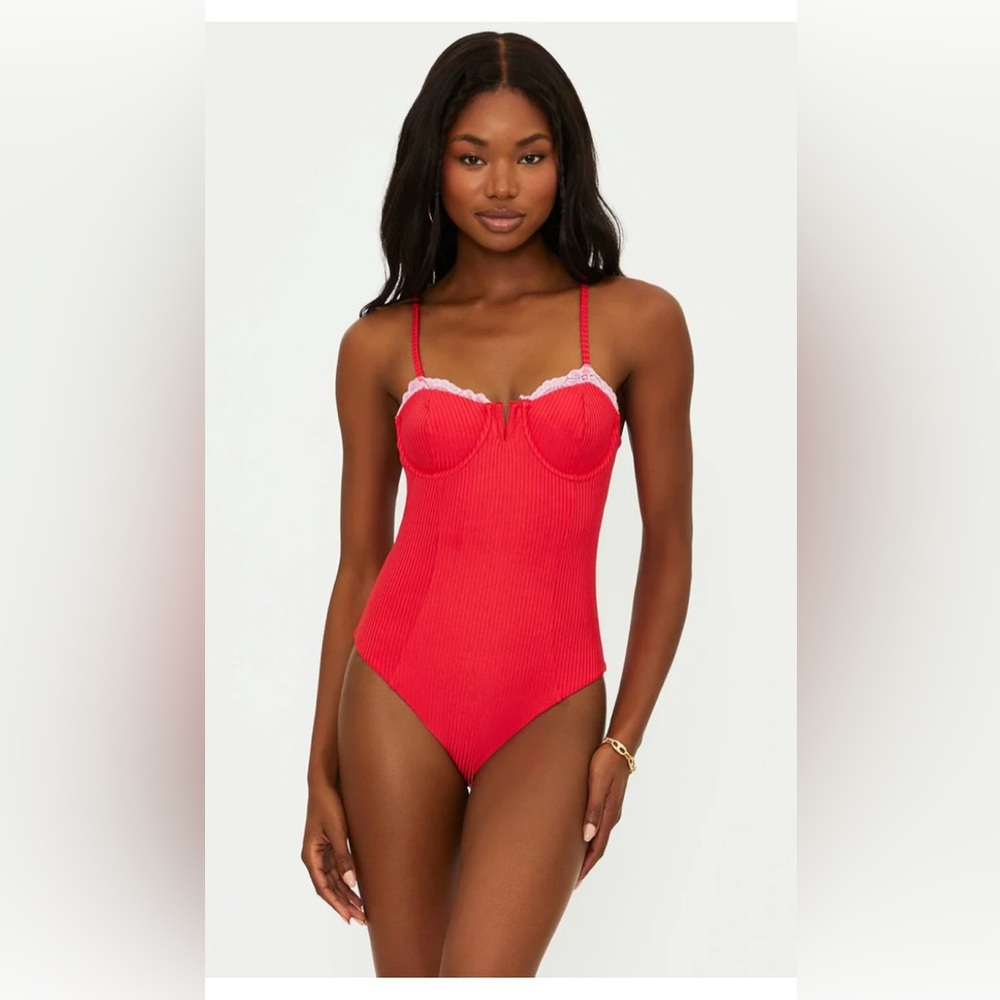 Beach Riot Scarlet One Piece Holly Jolly- Size Small - Picture 6 of 15